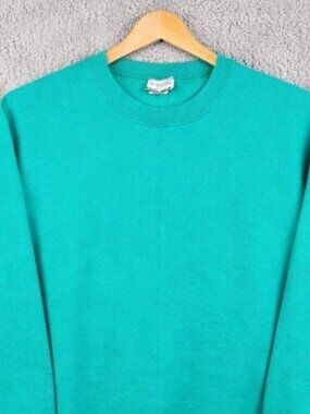 VTG Lee Sturdy Sweats 90's Sweatshirt Men's Large Green Crew Neck USA Made Blank